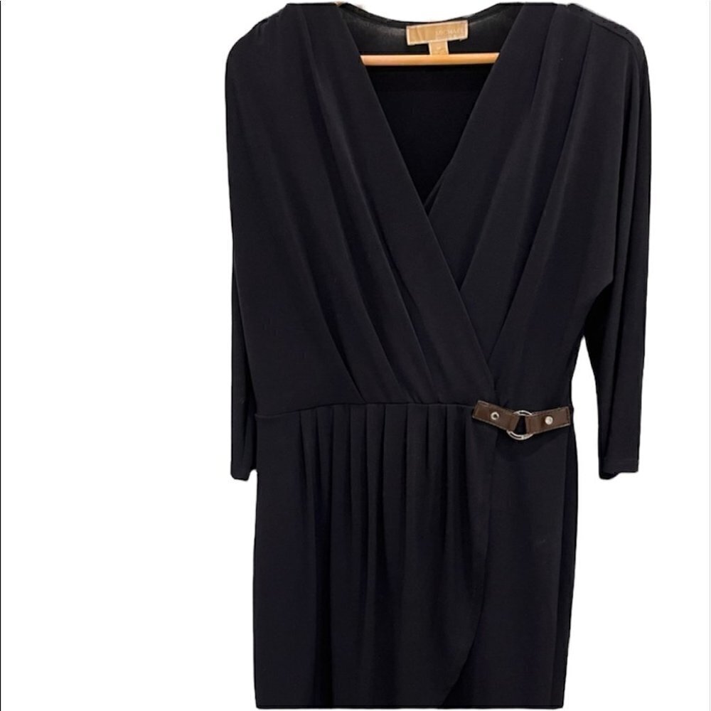 - Michael kors navy bleu dress size medium long sleeve